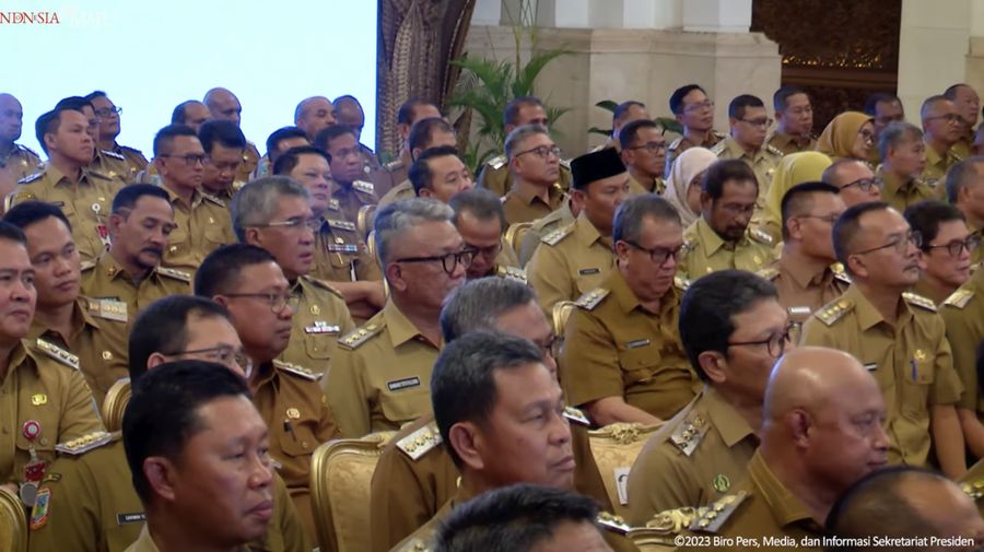 Pengarahan Presiden Jokowi Kepada Penjabat Kepala Daerah Seluruh Indonesia, (30/10/2023). (Tangkapan Layar Youtube Sekretariat Presiden)