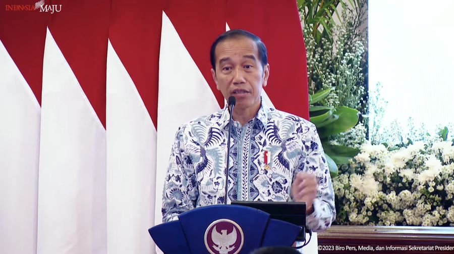 Pengarahan Presiden Jokowi Kepada Penjabat Kepala Daerah Seluruh Indonesia, (30/10/2023). (Tangkapan Layar Youtube Sekretariat Presiden)