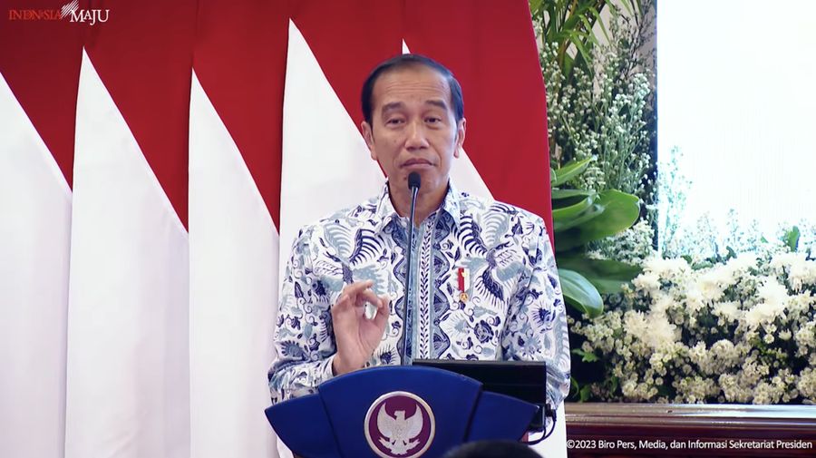 Pengarahan Presiden Jokowi Kepada Penjabat Kepala Daerah Seluruh Indonesia, (30/10/2023). (Tangkapan Layar Youtube Sekretariat Presiden)