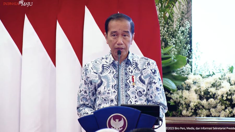 Pengarahan Presiden Jokowi Kepada Penjabat Kepala Daerah Seluruh Indonesia, (30/10/2023). (Tangkapan Layar Youtube Sekretariat Presiden)