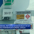 Perdana,Pertamina Uji Coba Bioavtur SAF di Penerbangan Garuda
