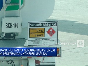 Perdana,Pertamina Uji Coba Bioavtur SAF di Penerbangan Garuda
