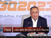 Video: Laba BBNI 9M-2023 Tembus Rp15,75 Triliun, Naik 15%