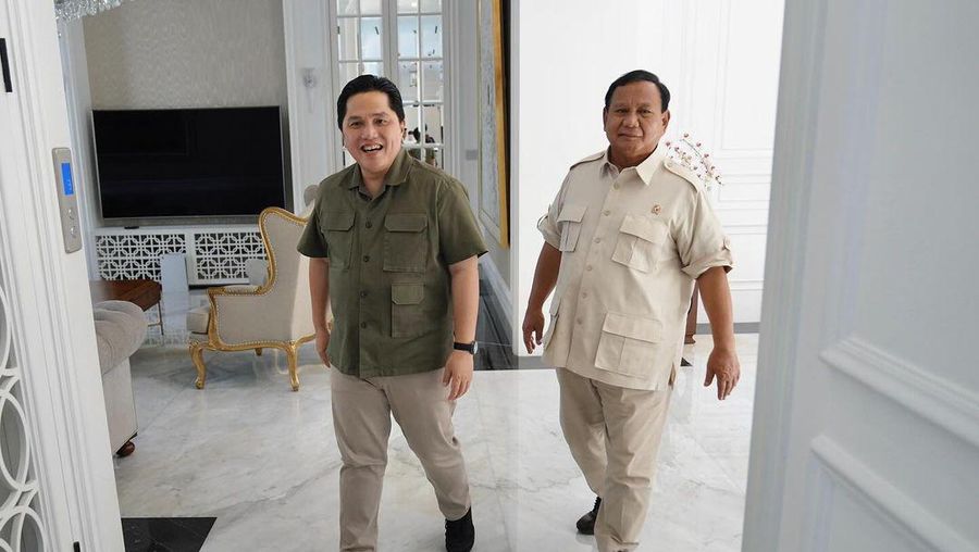 Prabowo Subianto berkunjung ke kediaman Erick Thohir. (Instagram @prabowo)