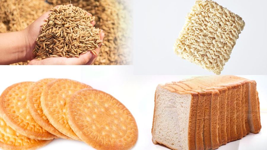 Kolase makanan yang menggunakan gandum. (Dok. Freepik)