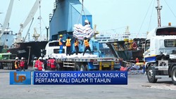 3.500 Ton Beras Kamboja Masuk RI, Pertama Kali Dalam 11 Tahun