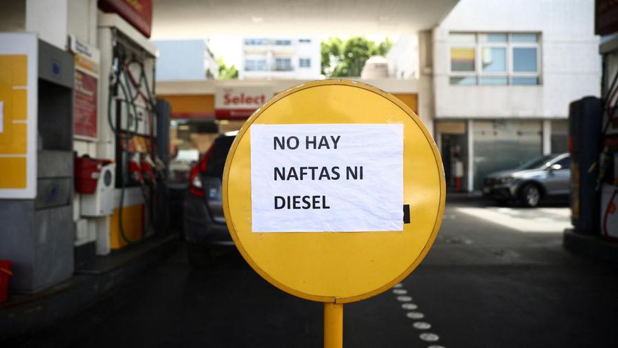A sign reading 