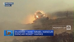 Video: Detik-detik Tank Israel Hancur Diincar Roket Hamas