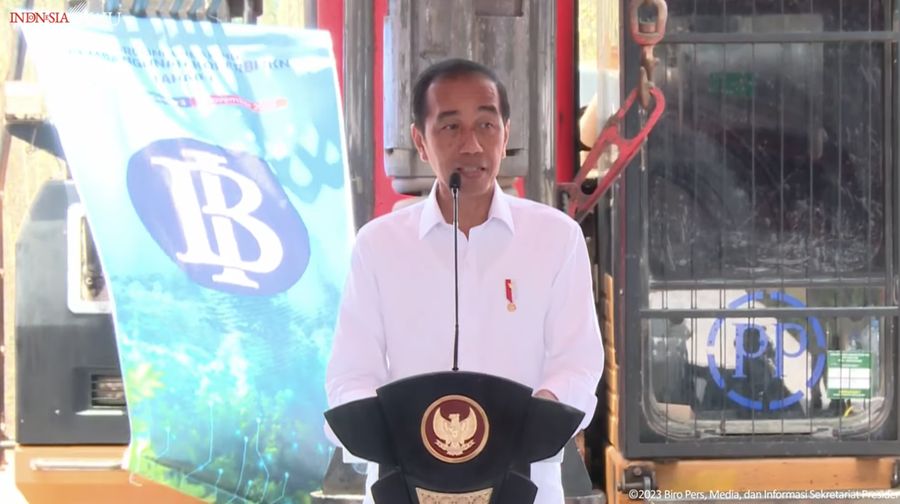 Presiden Jokowi Groundbreaking Kompleks Perkantoran Bank Indonesia di IKN, 2 November 2023