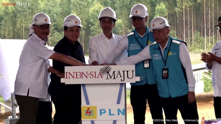 Foto: Sambutan Presiden Jokowi Pada Acara Groundbreaking PLTS 50MW, IKN, 2 November 2023. (Tangkapan Layar Youtube Sekretariart Presiden)