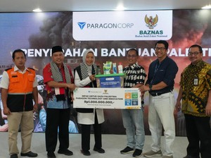 ParagonCorp Gelontorkan Rp1 M untuk Bantu Palestina, Disalurkan Melalui BAZNAS