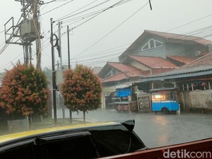 Kota Bogor Diguyur Hujan Deras Disertai Petir, Waspada Pohon Tumbang