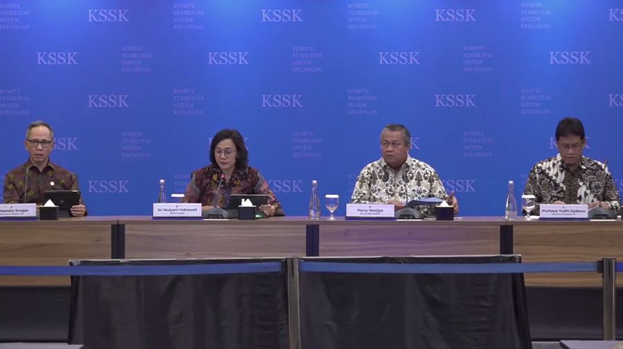 Konferensi Pers KSSK: Hasil Rapat Berkala KSSK IV Tahun 2023. (Tangkapan Layar Youtube)