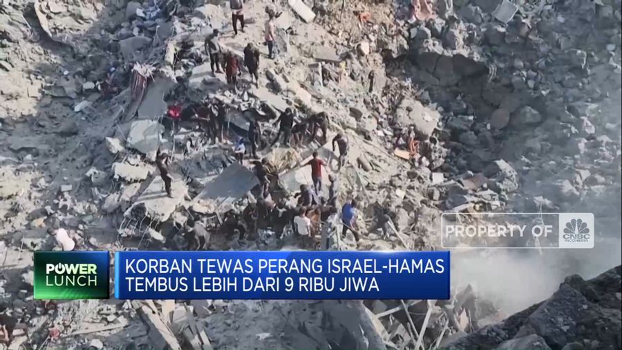Korban Tewas Perang Israel-Hamas Tembus Lebih Dari 9 Ribu Jiwa