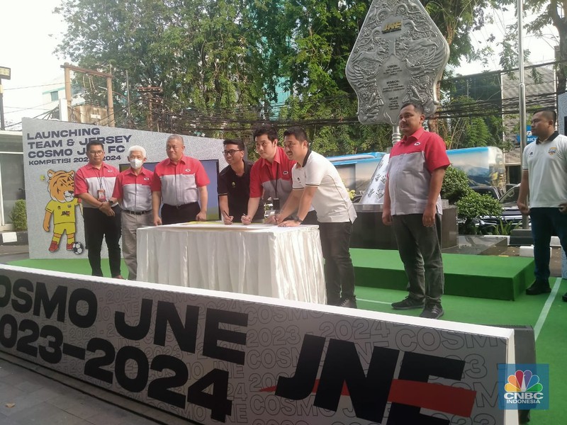 Tim Futsal COSMO JNE FC. (CNBC Indonesia/Suhendra)