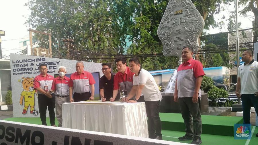 Tim Futsal COSMO JNE FC. (CNBC Indonesia/Suhendra)