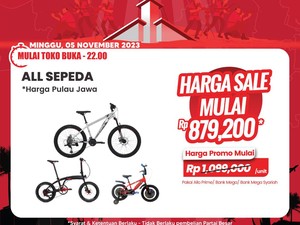 Semua Sepeda Diskon Besar-Besaran di Transmart Full Day Sale!