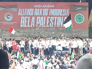 Aksi Bela Palestina di Monas, Anies Sempat Orasi Bahasa Inggris