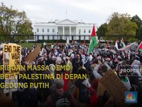Ribuan Massa Demo Bela Palestina di Depan Gedung Putih
