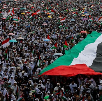 Potret Aksi Bela Palestina di Jakarta, Lawan Agresi Israel