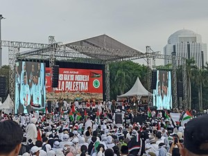 Cerita Warga Bandung hingga Makassar Datang ke Monas Demi Aksi Bela Palestina