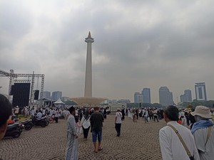 Aksi Bela Palestina Selesai, Massa Mulai Tinggalkan Kawasan Monas
