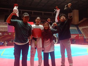 Taekwondoin Indonesia Ni Kadek Heni Raih Emas di Kejuaraan Asia 2023