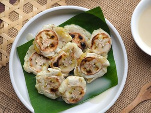 Resep Pisang Bakar Penyet Saus Santan Manis Gurih Cocok Buat Ngemil Sore