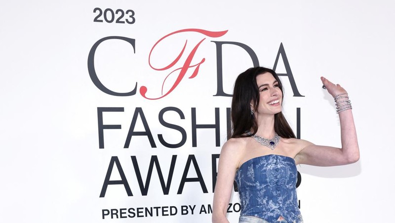 Kim Kardashian menghadiri CFDA Fashion Awards di Manhattan, New York City, AS, 6 November 2023. (REUTERS/Andrew Kelly)