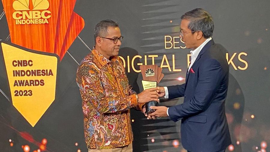 Director Of Wholesale And Institution Business BRI, Agus Noorsanto dalam acara Road To CNBC  Indonesia Award 2023. (CNBC IndonesiaTV)