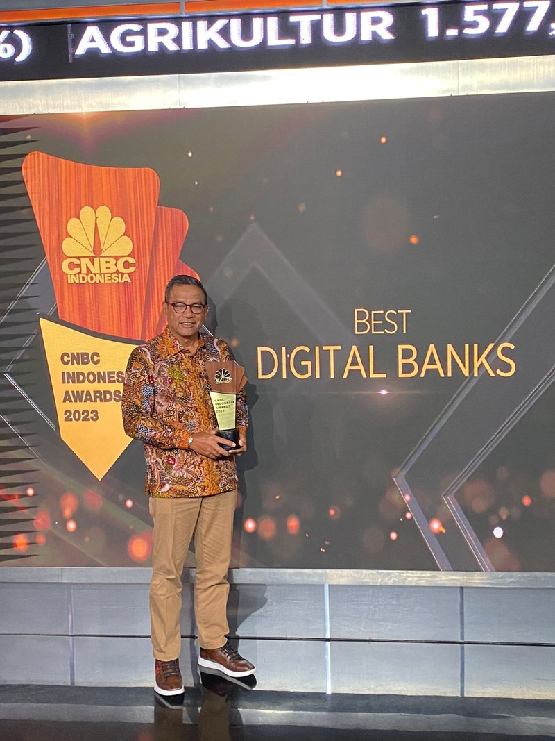 Director Of Wholesale And Institution Business BRI, Agus Noorsanto dalam acara Road To CNBC  Indonesia Award 2023. (CNBC IndonesiaTV)