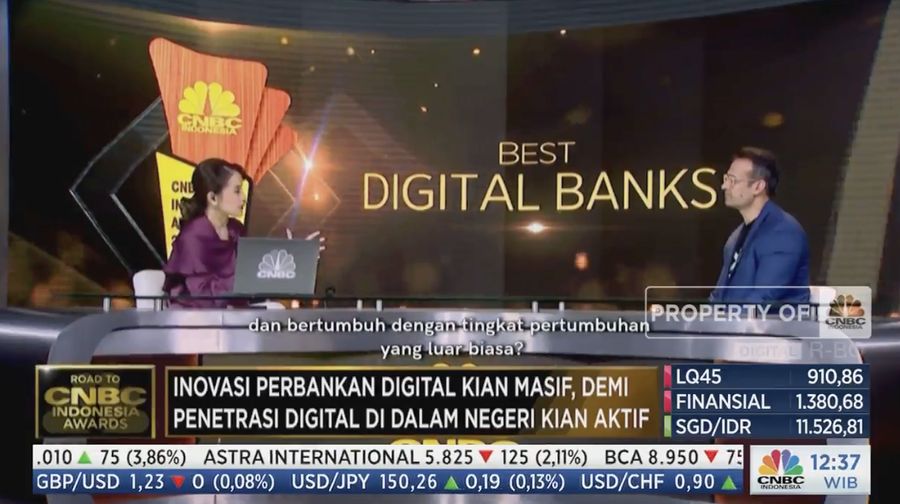Presdir Amar Bank, Vishal Tulsa dalam Acara Road To CNBC  Indonesia Award 2023. (CNBC IndonesiaTV)