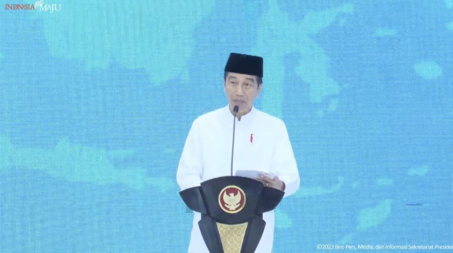 Sambutan Presiden Jokowi pada Acara Peresmian Pembukaan Rakernas LDII, Jakarta, (7/11/2023. (Tangkapan layar YouTube Setpres RI)