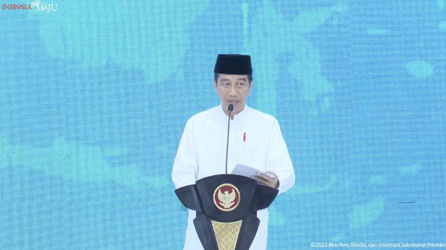 Sambutan Presiden Jokowi pada Acara Peresmian Pembukaan Rakernas LDII, Jakarta, (7/11/2023. (Tangkapan layar YouTube Setpres RI)