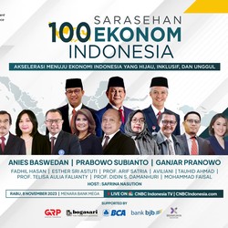 Capres-Cawapres Siap Adu Gagasan di Sarasehan 100 Ekonom 2023