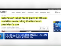 Media Asing Soroti Anwar Usman Dicopot Dari Ketua MK