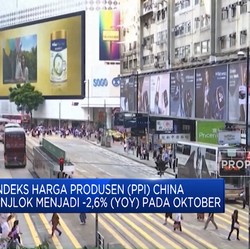 PPI China Anjlok Menjadi -2,6% (YOY) Pada Oktober