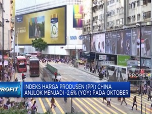 PPI China Anjlok Menjadi -2,6% (YOY) Pada Oktober