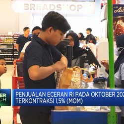 Penjualan Eceran RI Pada Oktober 2023 Terkontraksi 1,5% (MoM)
