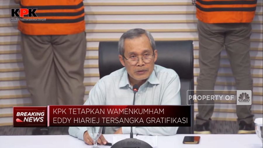 Wamenkumham Eddy Hiariej Resmi Jadi Tersangka Gratifikasi