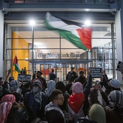 Massa Pro Palestina Demo di Gedung Deplu AS & New York Times