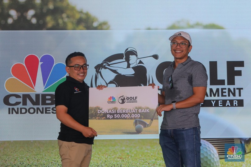 Turnamen Golf CNBC Indonesia Turnamen Golf CNBC Indonesia. (CNBC Indonesia/Faisal Rahman)