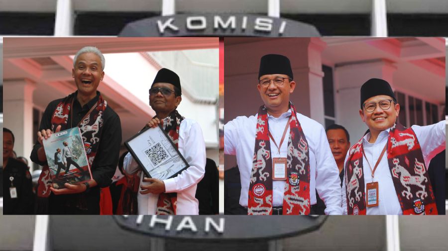 Ganjar-Mahfud dan Anies Cak Imin