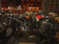 Demo Pro Palestina di Spanyol Pecah, Berakhir Ricuh
