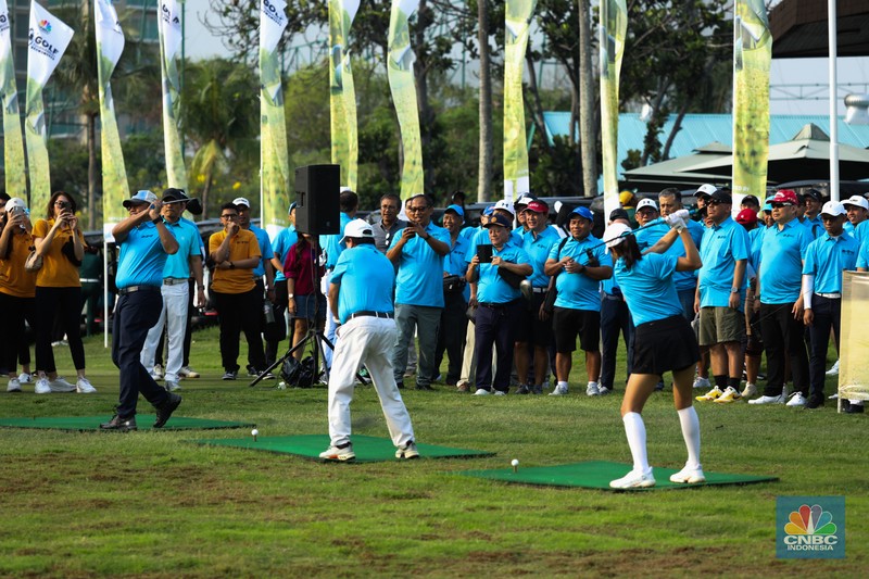 Turnamen Golf CNBC Indonesia Turnamen Golf CNBC Indonesia. (CNBC Indonesia/Tri Susilo)