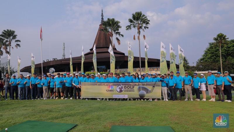 Turnamen Golf CNBC Indonesia Turnamen Golf CNBC Indonesia. (CNBC Indonesia/Faisal Rahman)