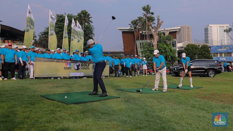 Turnamen Golf CNBC Indonesia Turnamen Golf CNBC Indonesia. (CNBC Indonesia/Faisal Rahman)