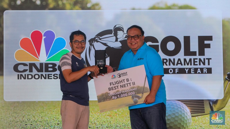 Turnamen Golf CNBC Indonesia Turnamen Golf CNBC Indonesia. (CNBC Indonesia/Faisal Rahman)