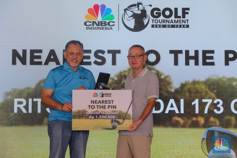 Turnamen Golf CNBC Indonesia Turnamen Golf CNBC Indonesia. (CNBC Indonesia/Faisal Rahman)