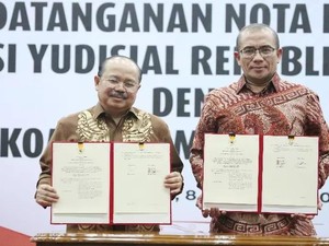 KPU & Komisi Yudisial Jalin Kerja Sama Kawal Sengketa Pemilu-Pilkada 2024